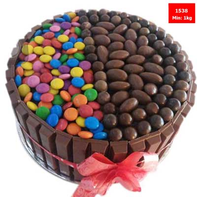 "Chocolate cake -1kg, Flower arrangement with 25 Red Roses. - Click here to View more details about this Product